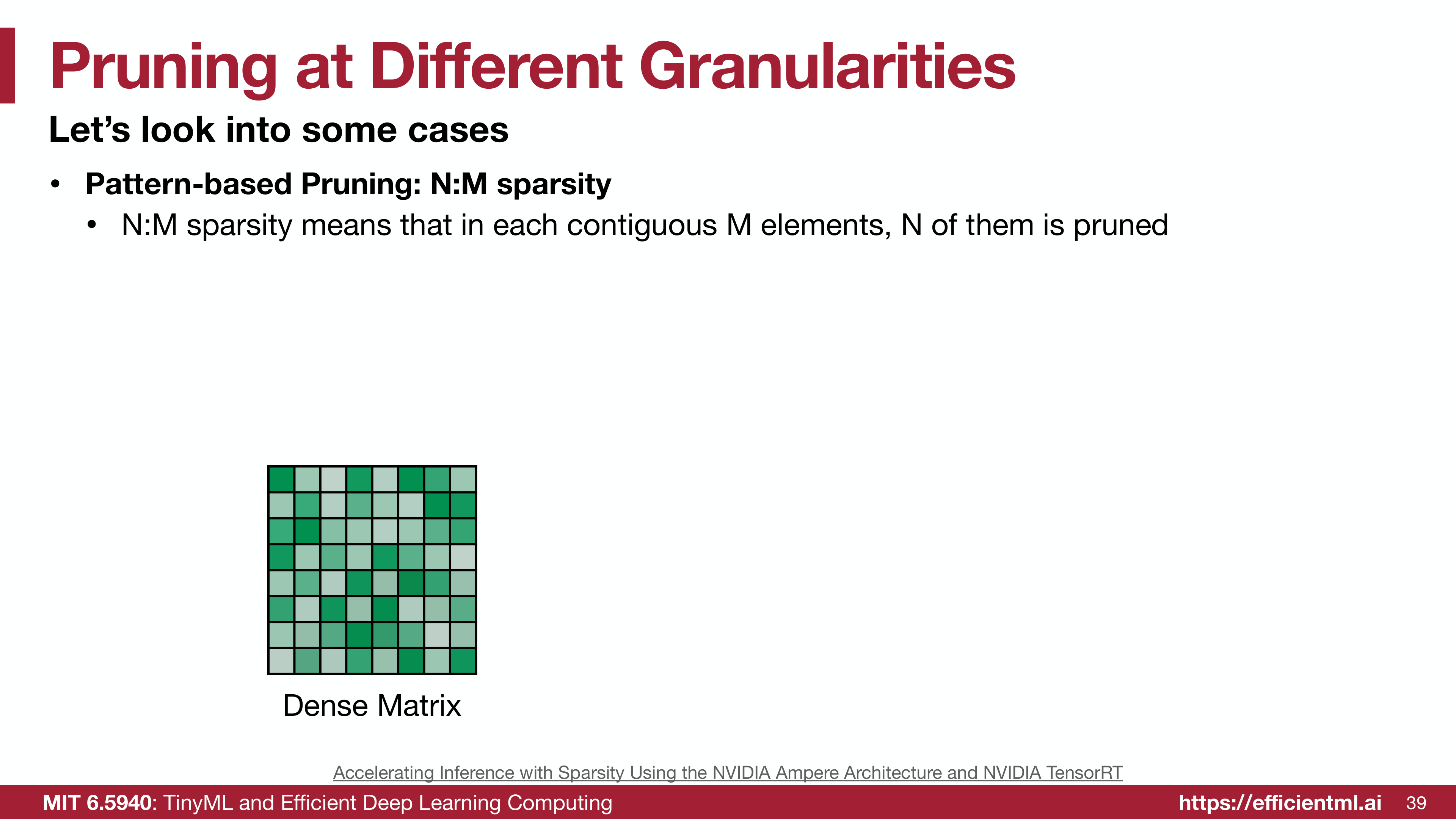Dense matrix example